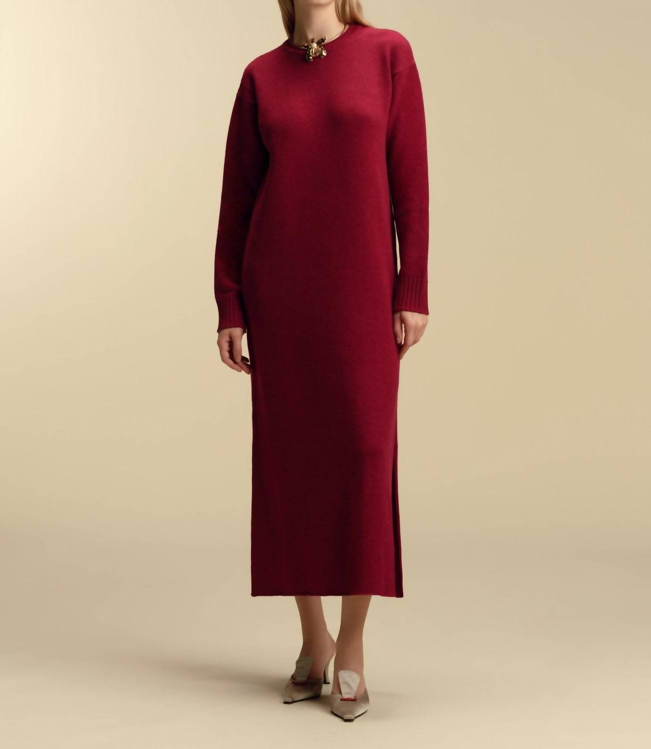 Marina Moscone - Long Sleeve Multiway Sheath Maxi Dress