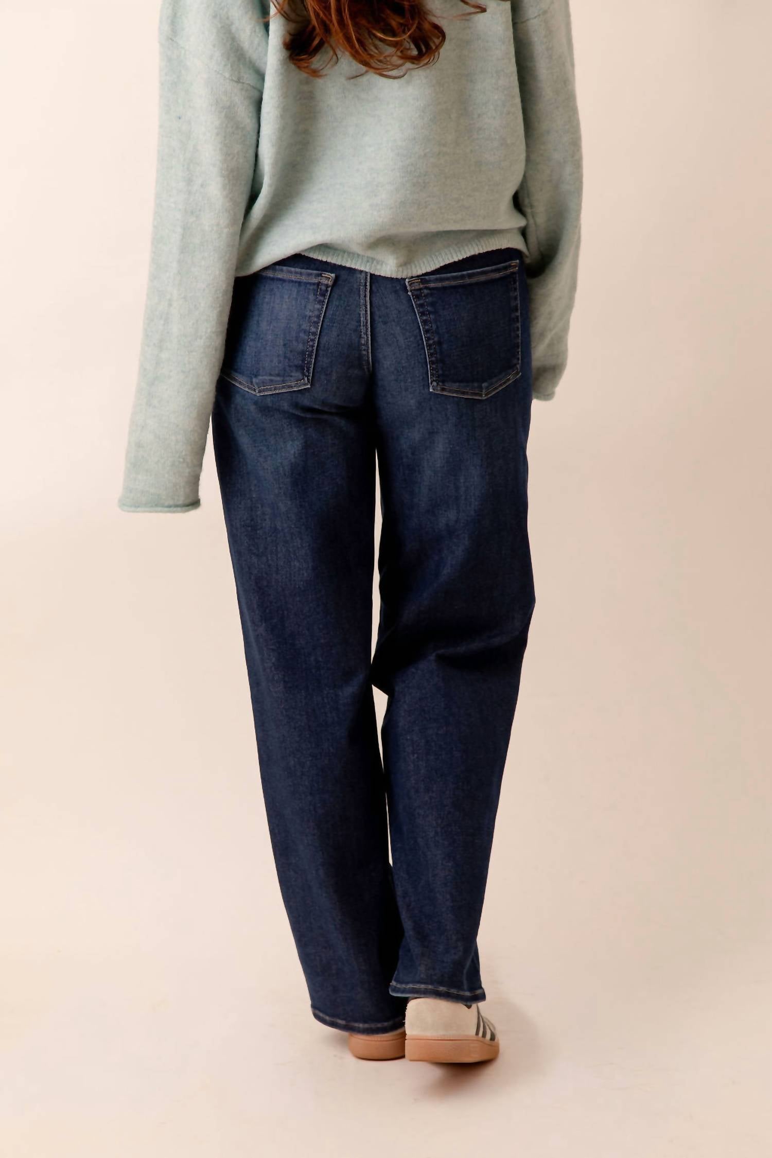 Just Black Denim - Mid Rise Loose Straight Leg Jeans