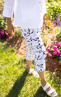 Habitat - Express Travel Hand Painted Floral Capri Pants