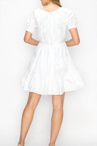 Ina Fashion - White Tiered Dress