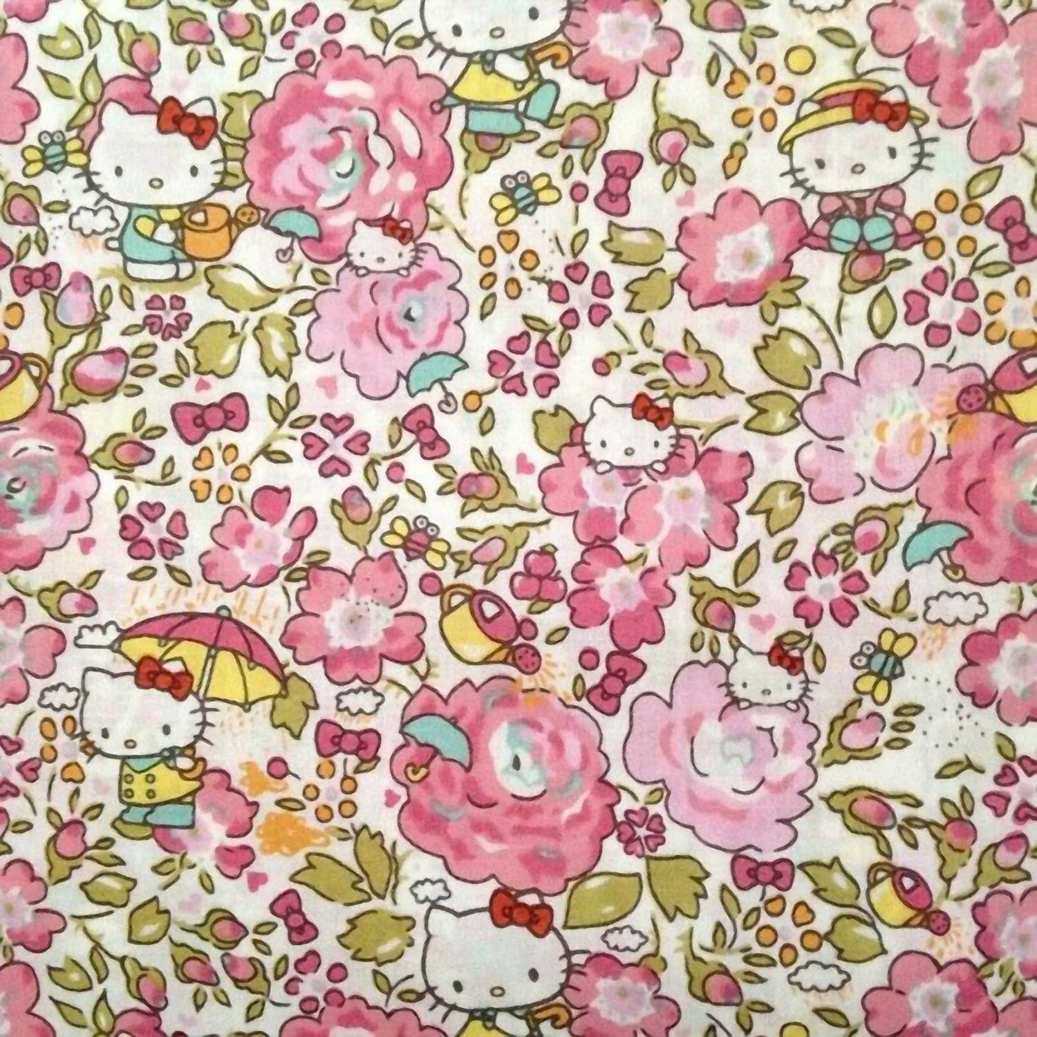 Charlies Project - Girl's Garden Kitty Crib Sheet