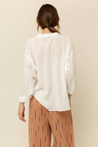 Grade & Gather - Olive Button Down Top