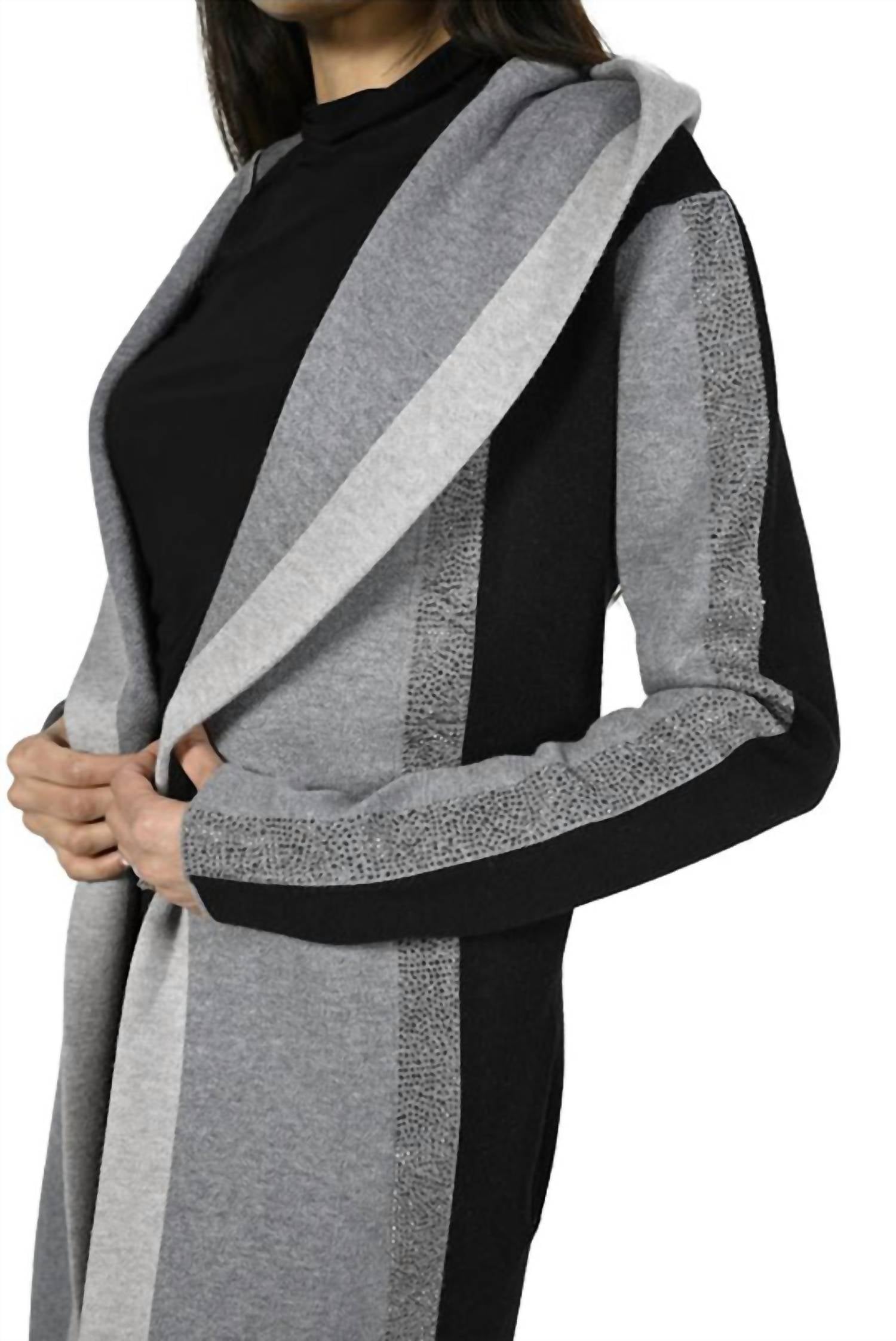 Frank Lyman - Selah Sequin Stripe Knit Cover Up Cardigan