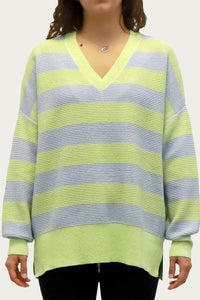 OVERSIZED OTTOMAN RUGBY STRIPED SWEATER