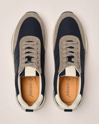 JOHNNIE-O Men's Prima Vintage Sneaker Shoe in navy gray - men's sneaker - alternate view