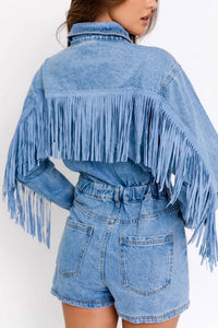 Le Lis - fringe denim romper