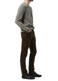 Citizens of Humanity Gage Slim Straight Corduroy Pants in olive - men's pants - detail view
