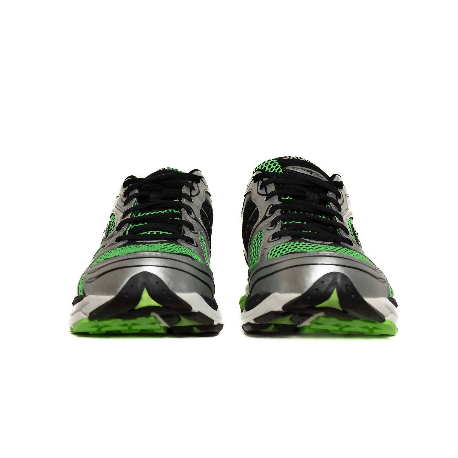 SAUCONY Men's Progrid Triumph 4 Shoes in green silver - men's shoe - detail view