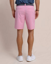 SOUTHERN TIDE Brrrdie 8" Performance Short in riviera rose - men's shorts - detail view