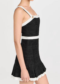 Alice + Olivia - Women's Clarine Square Pleated Mini Dress