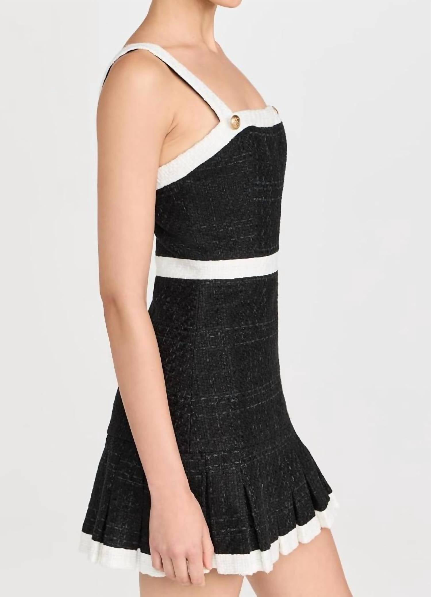 Alice + Olivia - Women's Clarine Square Pleated Mini Dress