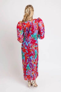 Karlie - Big Floral Pleat Dress