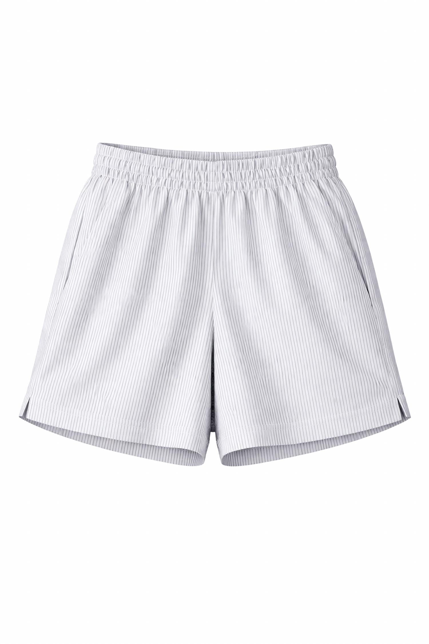 Gergana Ivanova Isabella Cotton Shorts in striped white - women's shorts - view 4