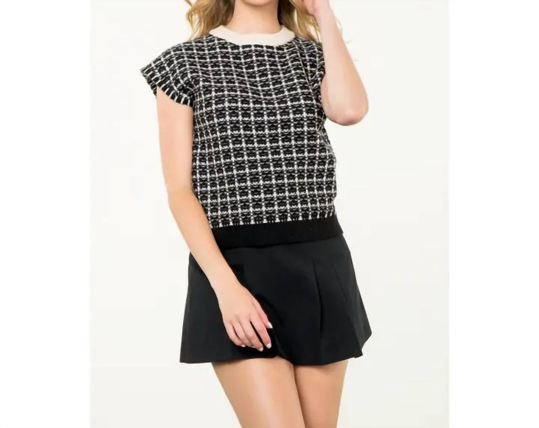 Thml - Chanelle Check Knit Top
