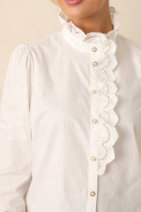 Prosperina - Madison White Ruffle Cotton Top