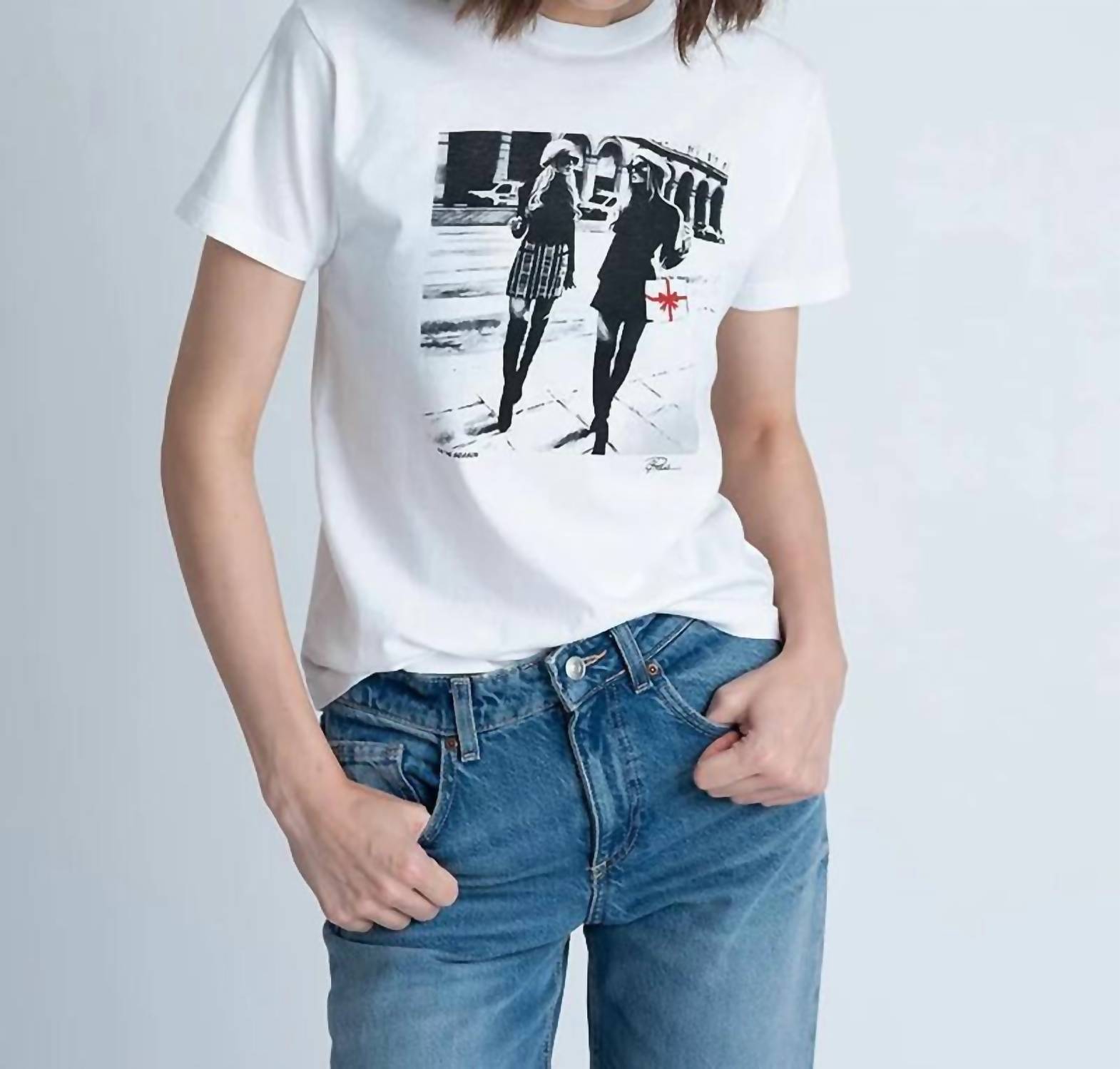 CPress Studio Tis The Season Mushie Tee in worn white - women's t-shirt