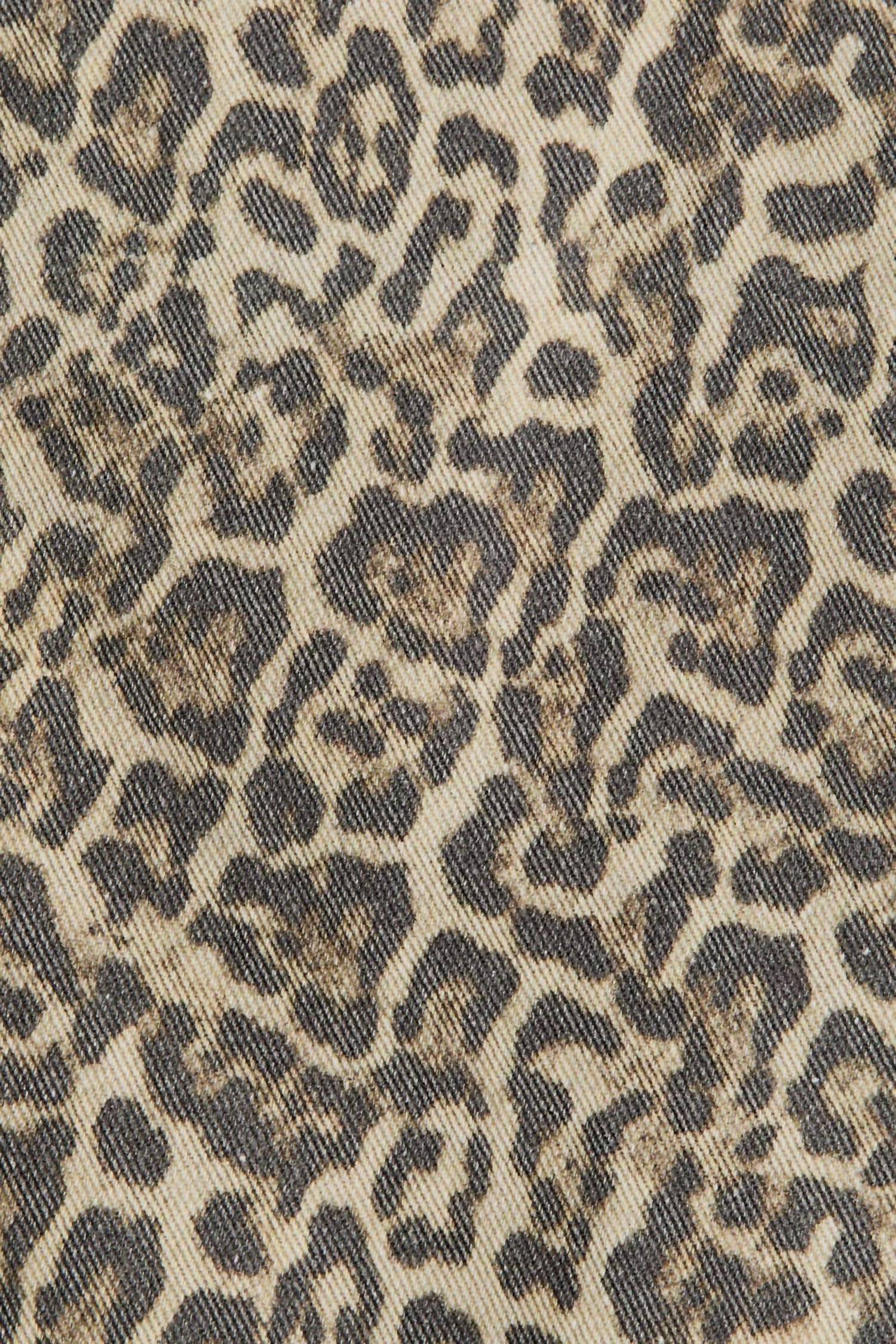 Sunday Edition - LEOPARD PRINTED DOUBLE BREASTED SHORT TRENCH COAT