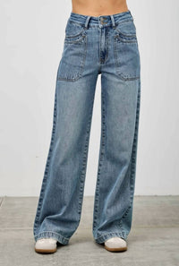 Saige Denim - Coralie Western Wide Leg Jeans