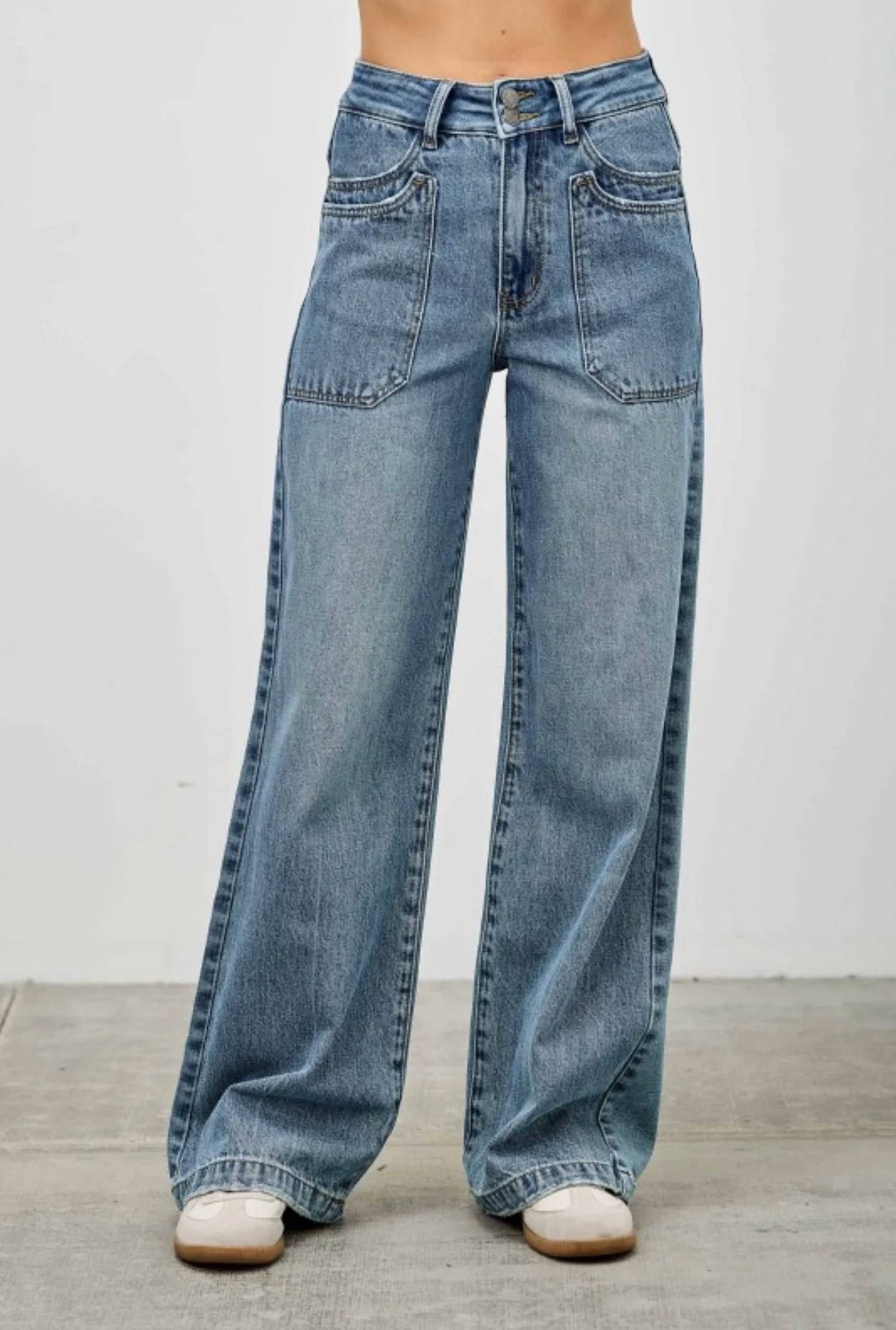 Saige Denim - Coralie Western Wide Leg Jeans