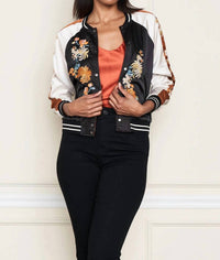 Paparazzi - Reversible Satin Rust Print Jacket