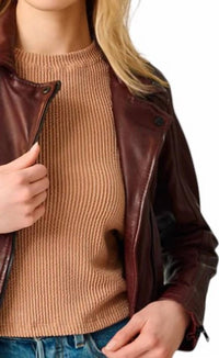 Mauritius - Bita Regular Fit Leather Jacket