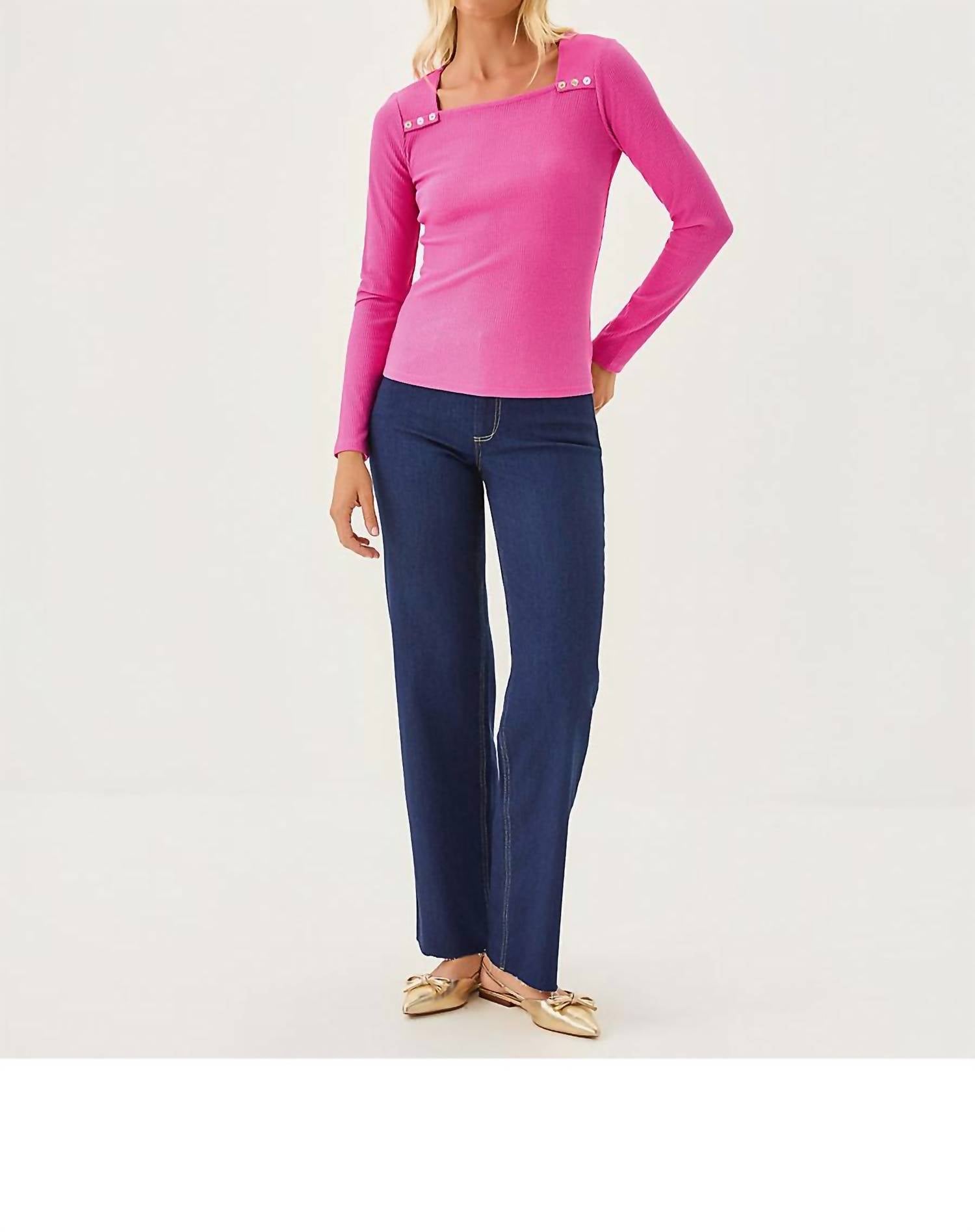 Lilly Pulitzer - Beaty Long Sleeve Square Neck Knit Top