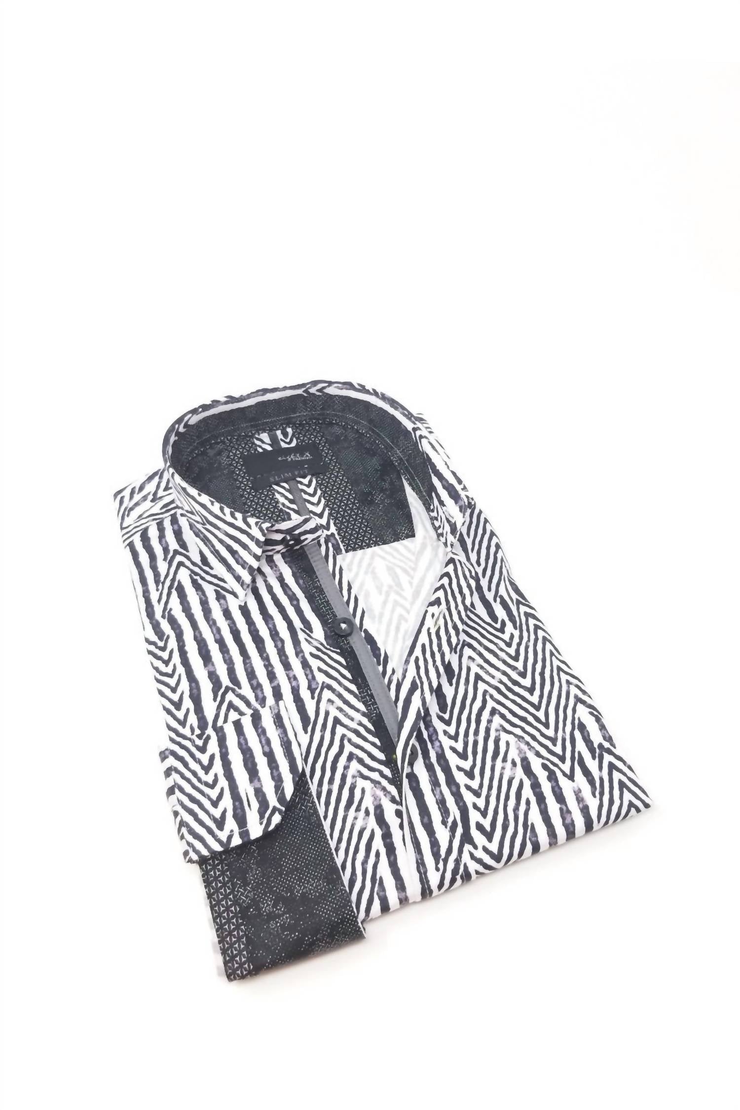 Eight X - Chevron Long Sleeve Button Down Shirt W/ Trim