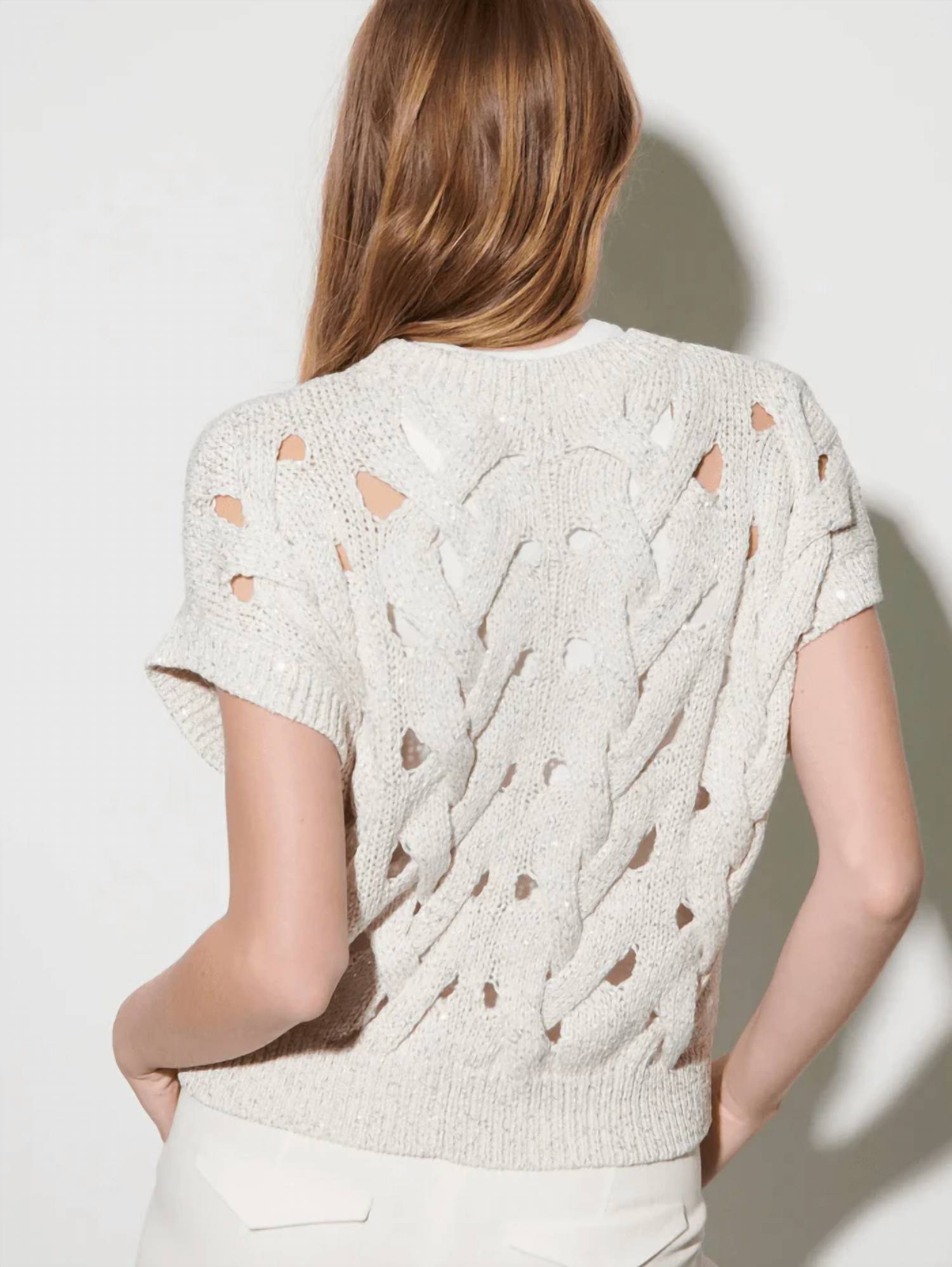 Luisa Cerano - Cable Knit Tank Sweater