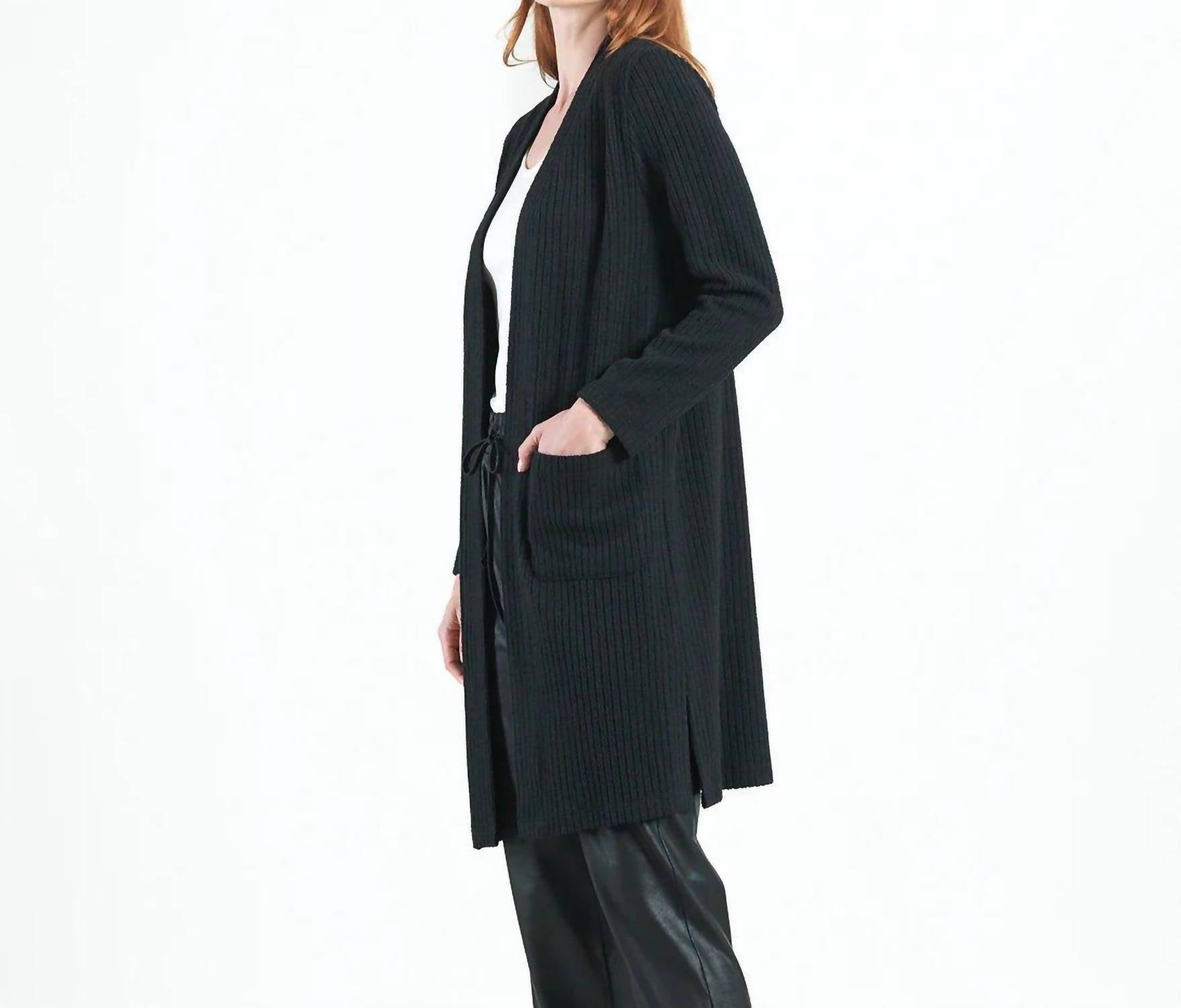 Clara Sunwoo - Chunky Ribbed Pocket Sweater Cardigan