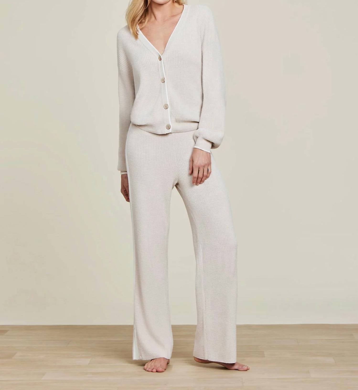 Barefoot Dreams - Cozychic Ultra Lite Contrast Ribbed Cardigan