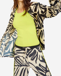 LE SUPERBE BOHEMIAN RHAPSODY EX BF SHIRT in zebra leaf 1 - women's shirt - alternate view
