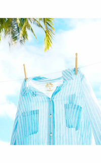 Lilly Pulitzer - Sea View Linen Button Down Top