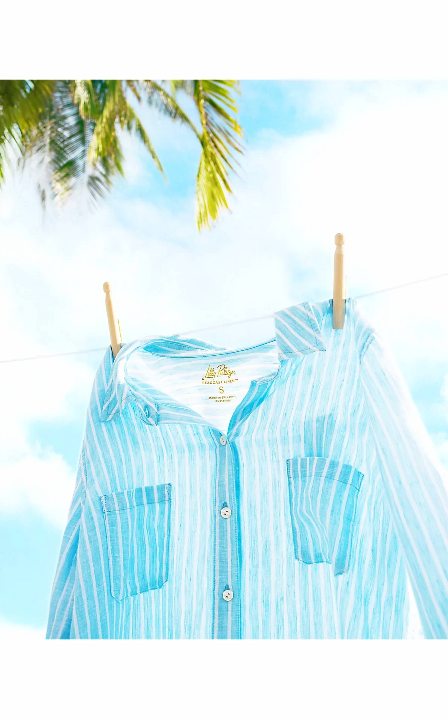 Lilly Pulitzer - Sea View Linen Button Down Top