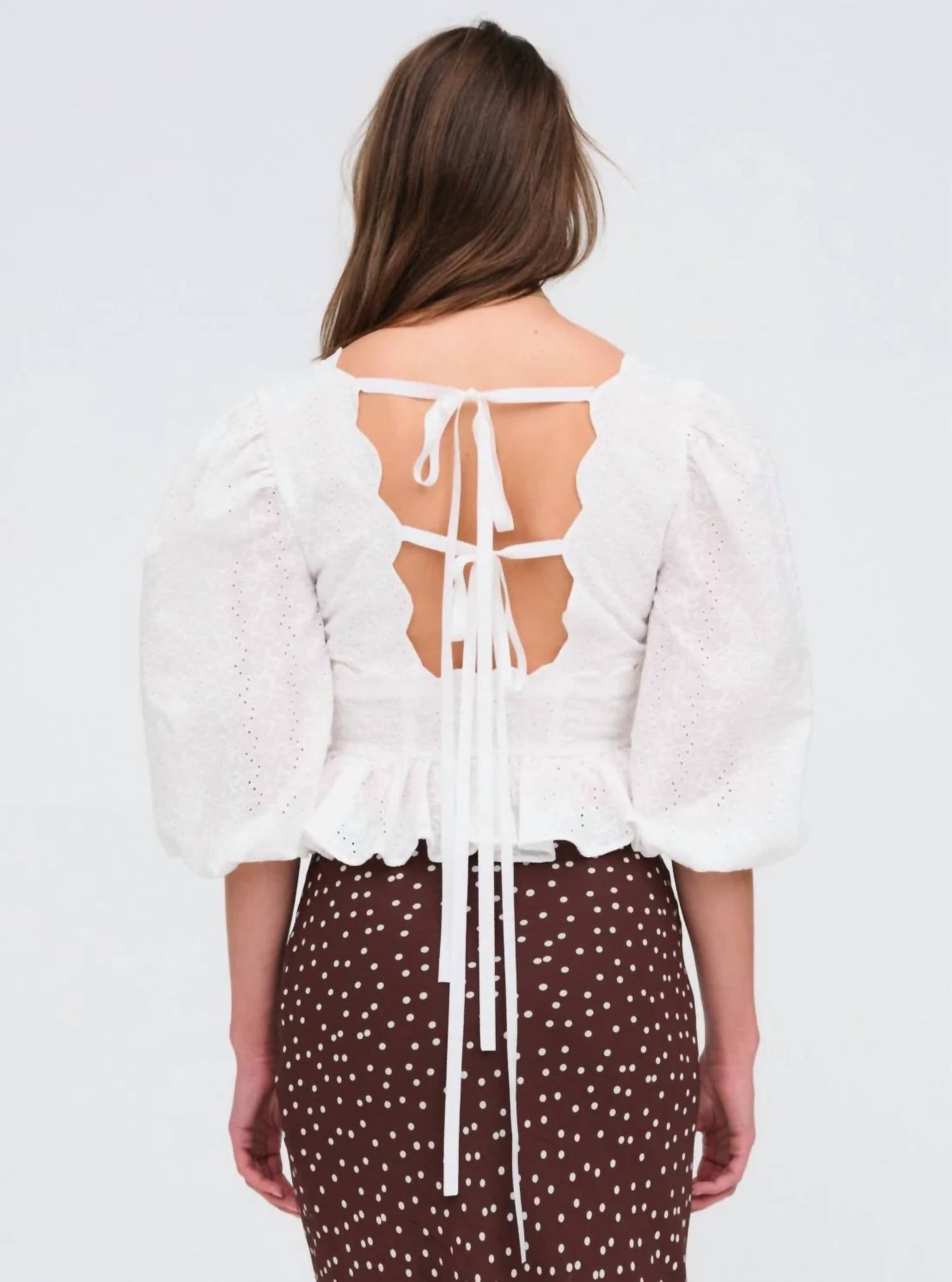 Lil Lemons By For Love And Lemons - Marseille Eyelet Top