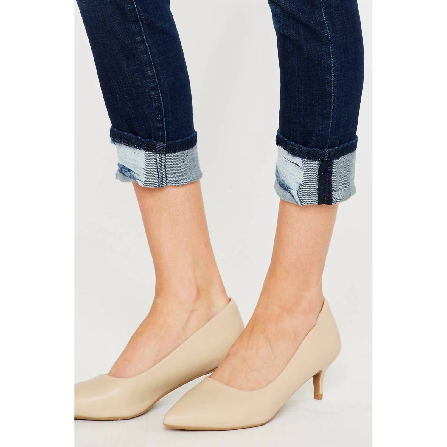 Kancan - Skinny Leg Cuffed Jeans