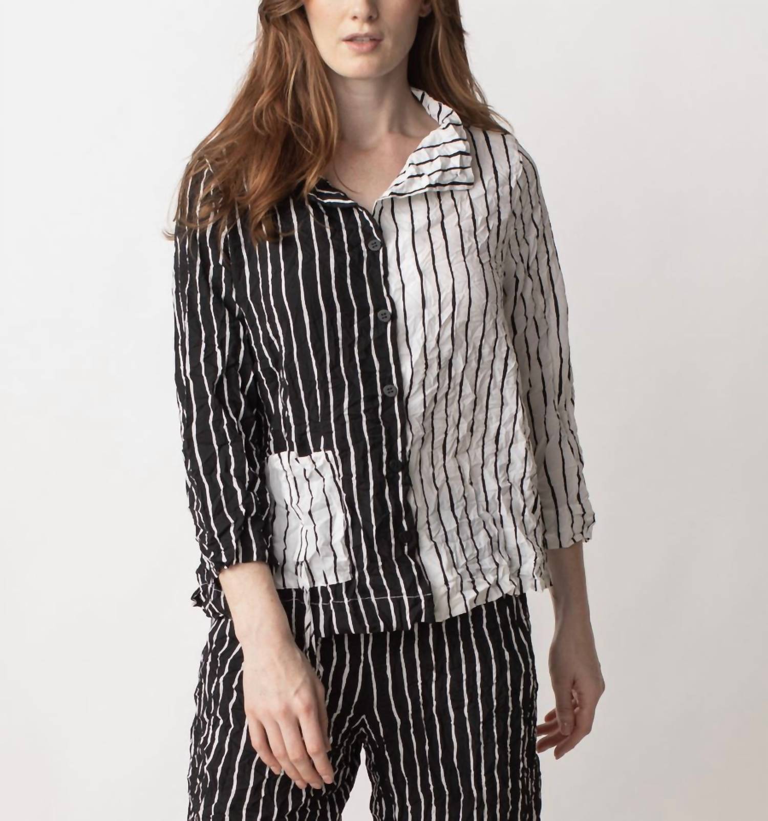 Liv By Habitat - Cinched Pocket Shirt in Crepe de Chine