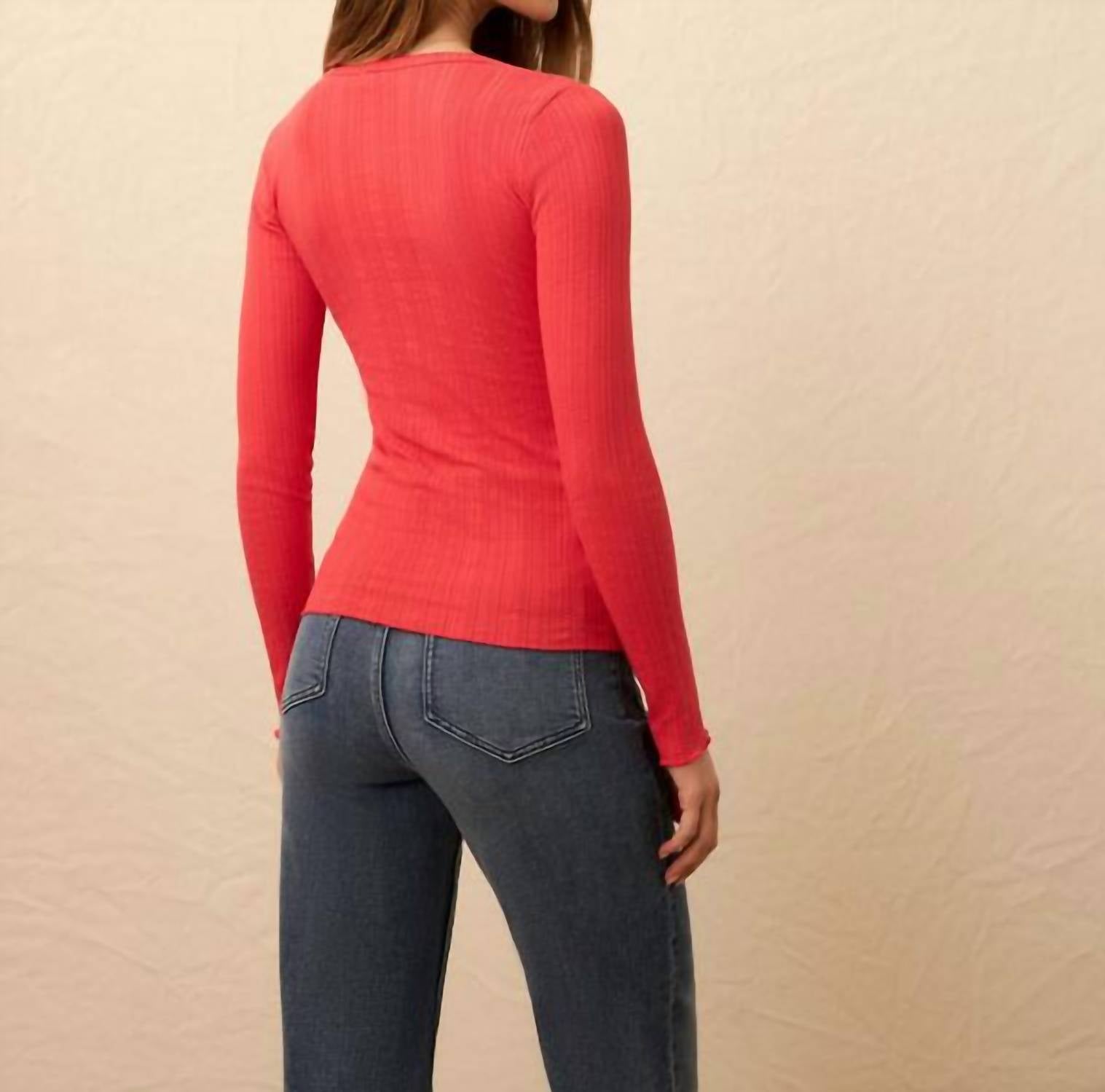 Faherty - Paradise Pointelle Long Sleeve Top