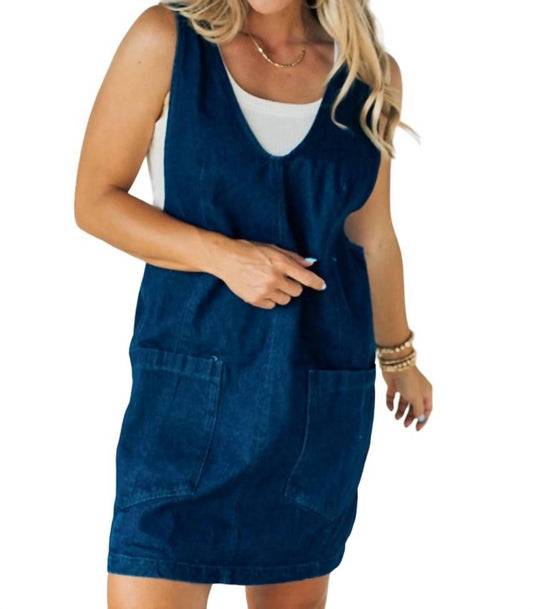 Bibi - Denim Dress with Suspenders - 1 Left!