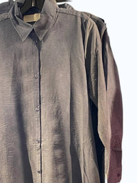 The House of Lyria Women's Button Down Dress in indigo - women's dress - detail view