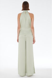 TOCCIN Auggie Side Slit Pull On Pant in mint - women's pants - detail view