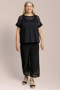 Sympli - Honeycomb Mesh Boxy Top
