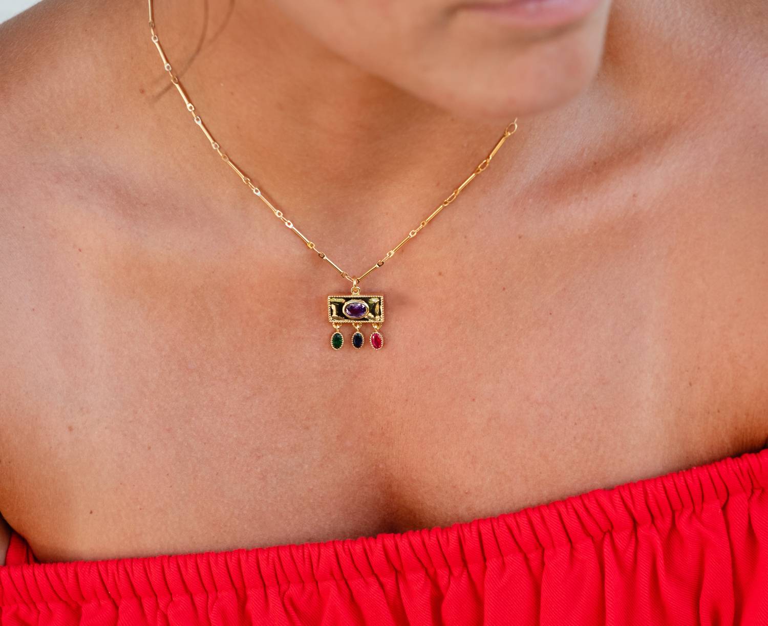Adriana Pappas - Women's Bejeweled Necklace