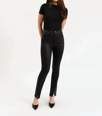 Daze - Downtown High Rise Split Slim Jeans
