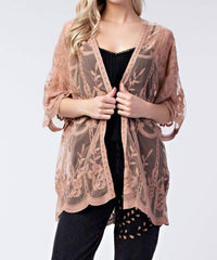 Honey Punch - Embroidered Lace Kimono Cardigan