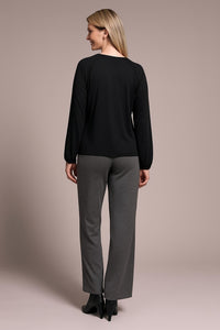 Tribal - V-neck Top With Pleating Detail