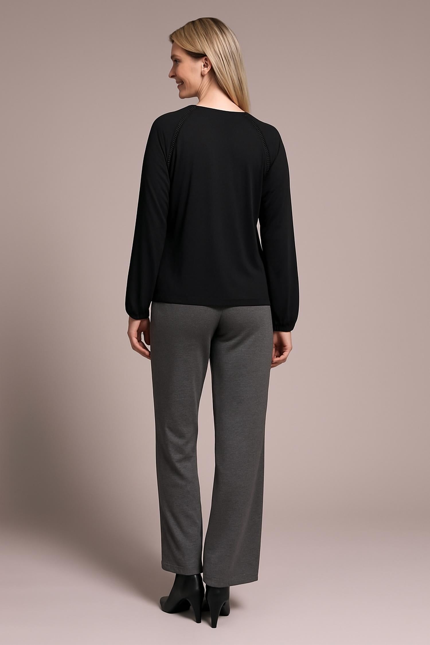 Tribal - V-neck Top With Pleating Detail
