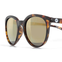 Sunski Women's Makani Round Sunglasses in tortoise flash gold - women's accessory - alternate view