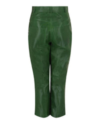 Salvatore Ferragamo - Women's Cropped Leather Straight-leg Pants