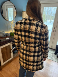 Boho Chic - Ladies Longer Checkered Coat