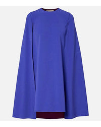 Roksanda Twiggy Cropped Crepe Mini Cape Dress in marine - women's dress - view 5